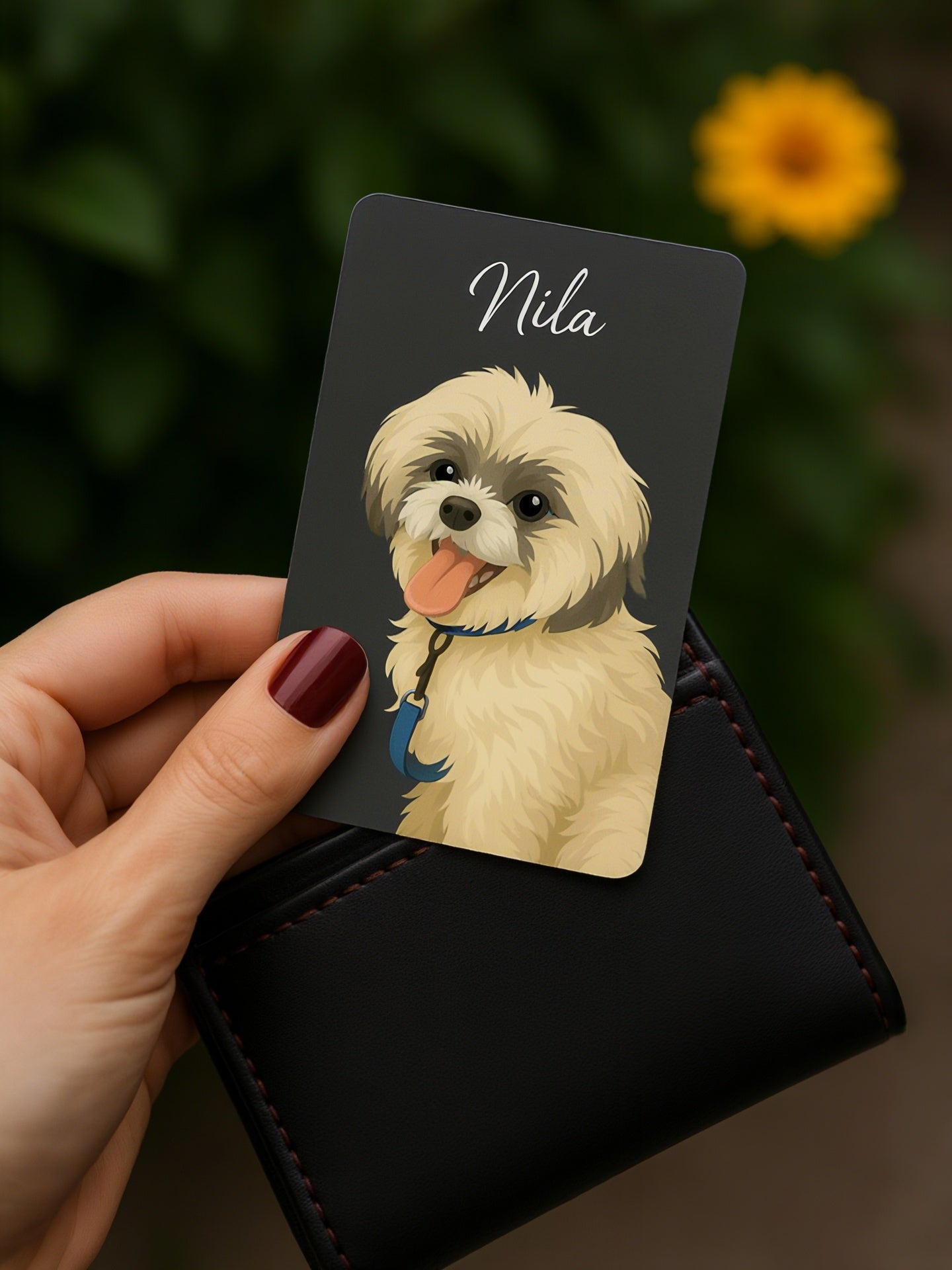 Custom Pet Wallet Card – Personalized Photo & Name Keepsake