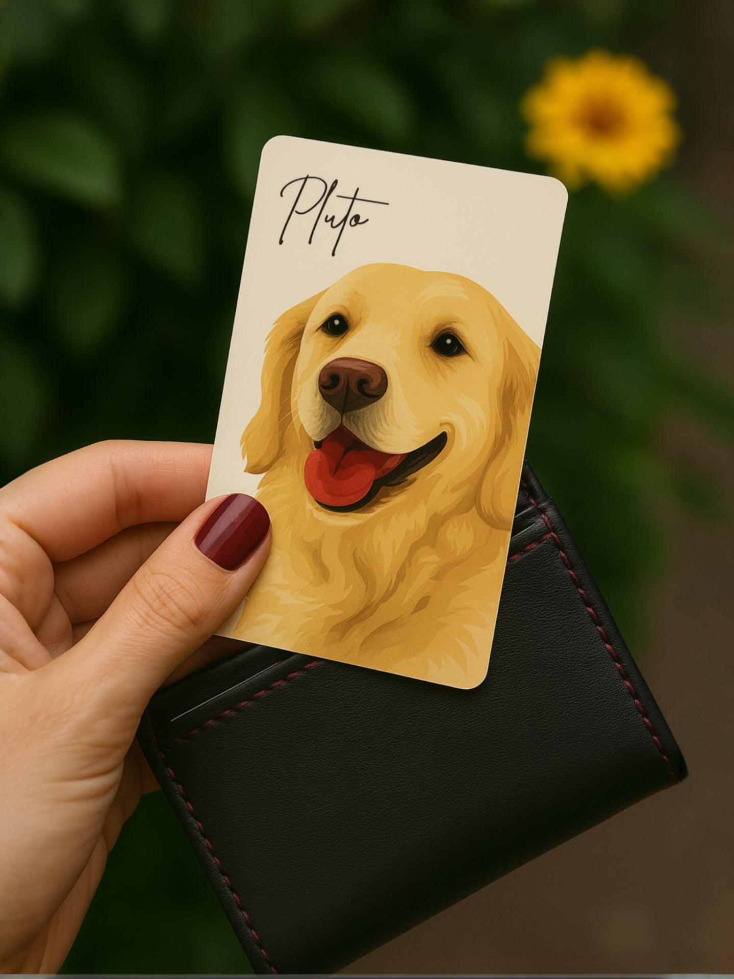 Custom Pet Wallet Card – Personalized Photo & Name Keepsake