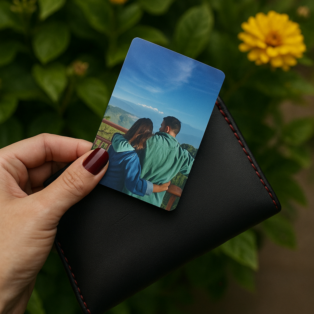 Custom Wallet Card – Personalized Photo & Quote