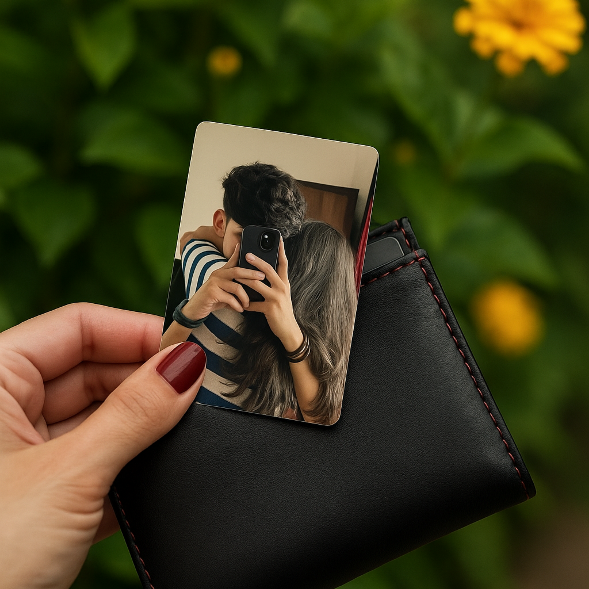 Custom Wallet Card – Personalized Photo & Quote
